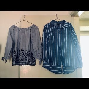 2 Striped Blouses